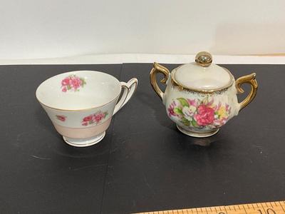 Small Tea cup and Sugar Holder