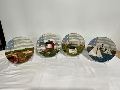 Four Colonial American Plates