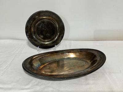 Silver Plate and Tray
