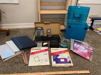 ACURITE ALARM CLOCK, AND A VARIETY OF OFFICE SUPPLIES