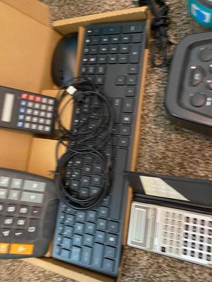 ACURITE ALARM CLOCK, AND A VARIETY OF OFFICE SUPPLIES