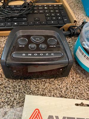 ACURITE ALARM CLOCK, AND A VARIETY OF OFFICE SUPPLIES