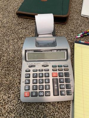 TEXAS INSTRUMENTS SCIENTIFIC CALCULATOR, DESK TOP CALCULATOR, AVERY LABELS AND OTHER NEEDFUL OFFICE SUPPLIES