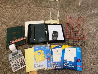TEXAS INSTRUMENTS SCIENTIFIC CALCULATOR, DESK TOP CALCULATOR, AVERY LABELS AND OTHER NEEDFUL OFFICE SUPPLIES