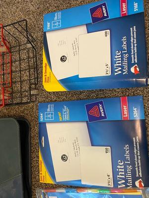 TEXAS INSTRUMENTS SCIENTIFIC CALCULATOR, DESK TOP CALCULATOR, AVERY LABELS AND OTHER NEEDFUL OFFICE SUPPLIES