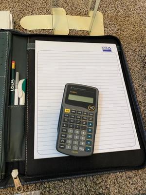 TEXAS INSTRUMENTS SCIENTIFIC CALCULATOR, DESK TOP CALCULATOR, AVERY LABELS AND OTHER NEEDFUL OFFICE SUPPLIES