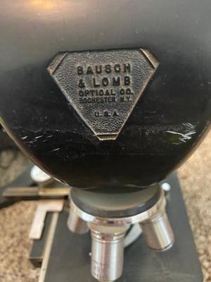 BOUSCH AND LOMB BINOCULAR MICROSCOPE WITH EXTERNAL LIGHT