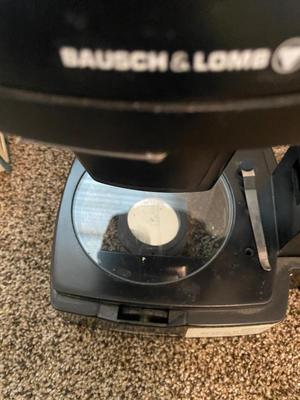 TRANSIDYNE GENERAL 2743 BIOLOGICAL DIFFUSION PLATE CALIBRATING VIEWER, BOUCH & LOMB MICROSCOPE AND SLIDE LIGHT