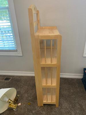 NICE FOLDING BOOKSHELF, WALL LAMP, AND NIFTY WALL HOOKS