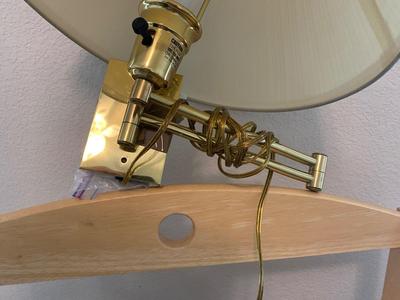NICE FOLDING BOOKSHELF, WALL LAMP, AND NIFTY WALL HOOKS