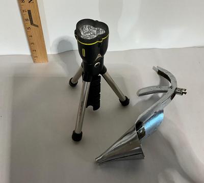 Stanley Flashlight, oil can funnel