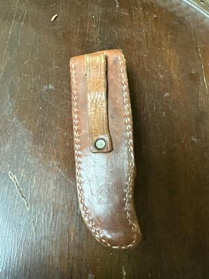 Knife with leather case
