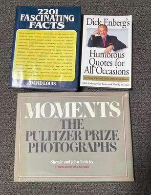 Book Lot: Dick Enberg, Pulitzer Photographs, and Fascinating Facts Dick Enberg autographed his book