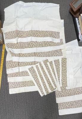 Vintage Linen Curtain Lot - 10+ pcs