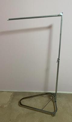 Rolling Aluminum Laundry Hanger Stand