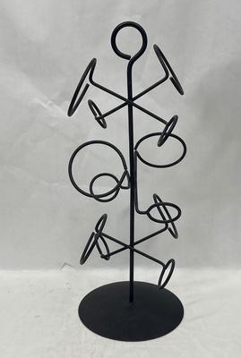 Black Metal Wine Bottle Holder