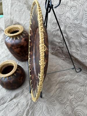 Interior Decor 3Piece Set With Plate Stand