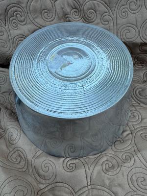 Heavy Pewter & Brass Ice Bucket & Bird Dish / Trinket Box