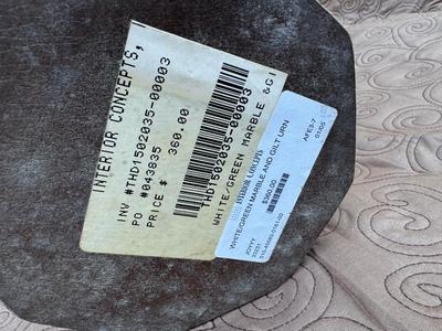 Marble & Gilt Design Urn / Interior Concepts $360 Retail