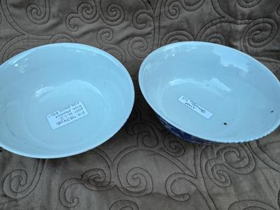 OCC Japan Blue Phoenix Demi-Cups, Saucers, 1 Shaker, 2 Bowls (11pieces)