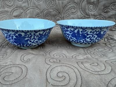 OCC Japan Blue Phoenix Demi-Cups, Saucers, 1 Shaker, 2 Bowls (11pieces)