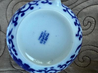 OCC Japan Blue Phoenix Demi-Cups, Saucers, 1 Shaker, 2 Bowls (11pieces)