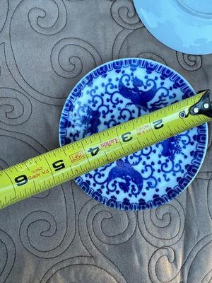 OCC Japan Blue Phoenix Demi-Cups, Saucers, 1 Shaker, 2 Bowls (11pieces)