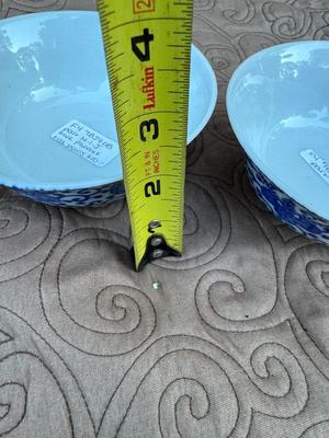 OCC Japan Blue Phoenix Demi-Cups, Saucers, 1 Shaker, 2 Bowls (11pieces)