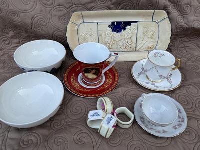 Collectibles- Cups, Saucers, Gorham Napkin Rings, Bowls