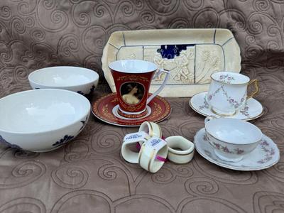 Collectibles- Cups, Saucers, Gorham Napkin Rings, Bowls