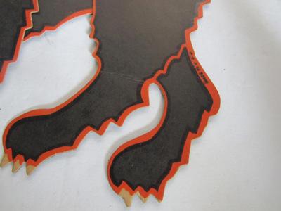 Old Cardboard USA Black Cat Die Cut