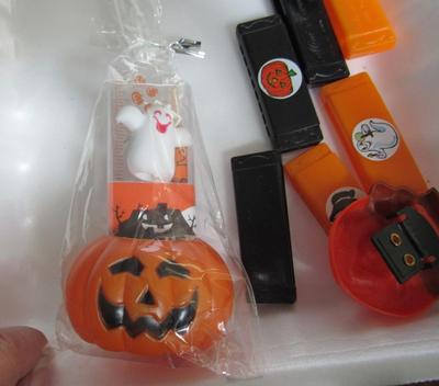 Plastic Trick or Treat Toys and Skull Head Candy Container