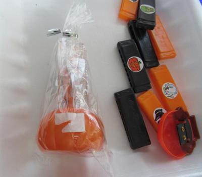 Plastic Trick or Treat Toys and Skull Head Candy Container