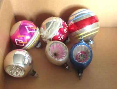 Lot of Vintage Shiny Brite and Other Ornaments