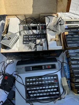 Two VTG Magnavox ODYSSEY 2 Consoles with Twenty Games