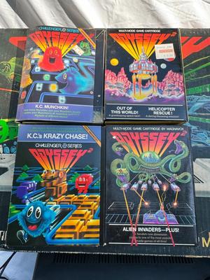 Two VTG Magnavox ODYSSEY 2 Consoles with Twenty Games