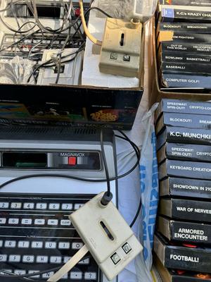 Two VTG Magnavox ODYSSEY 2 Consoles with Twenty Games