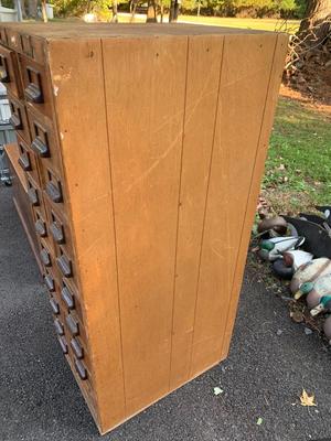 Authentic Vintage Wood Card Catalog