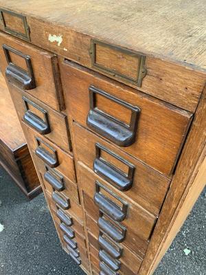Authentic Vintage Wood Card Catalog