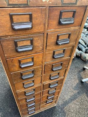 Authentic Vintage Wood Card Catalog