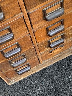 Authentic Vintage Wood Card Catalog