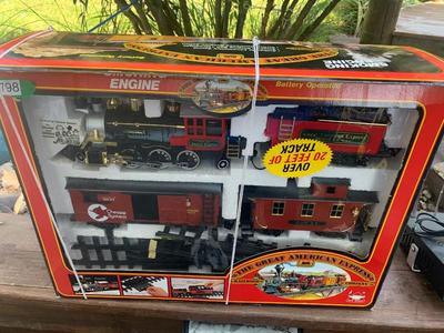 Great American Express Railroad Train Set In Box