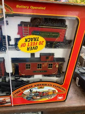 Great American Express Railroad Train Set In Box