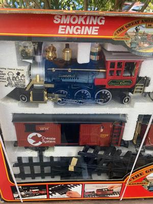 Great American Express Railroad Train Set In Box