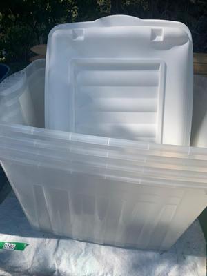 Plastic Storage Tubs Lot