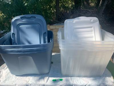 Plastic Storage Tubs Lot