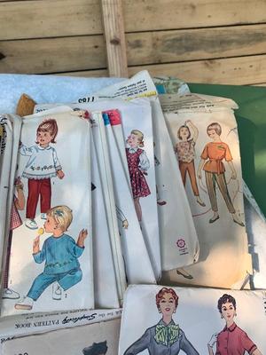 Large Lot of Vintage Sewing Patterns