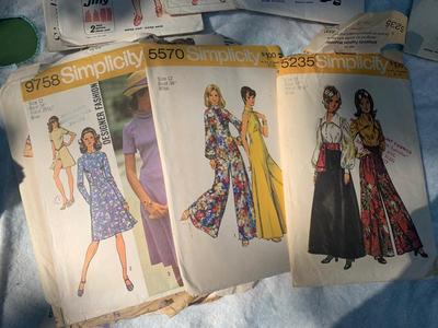 Large Lot of Vintage Sewing Patterns
