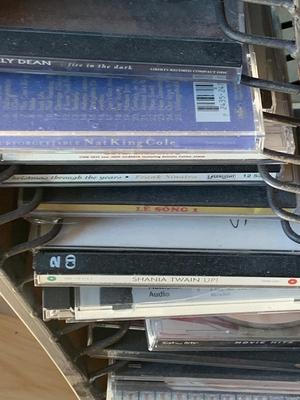 CD Rack w Assorted Music
