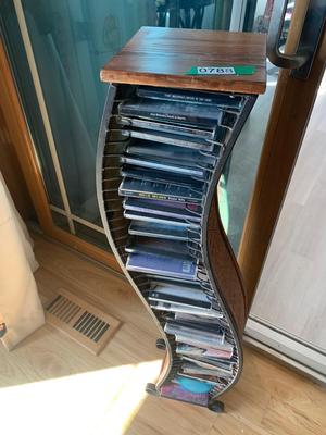 CD Rack w Assorted Music